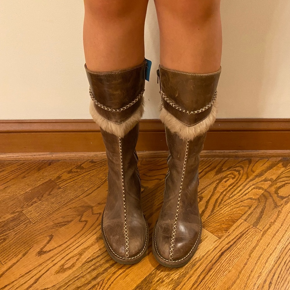 Vintage DESTROY size 9.5 leather winter boots